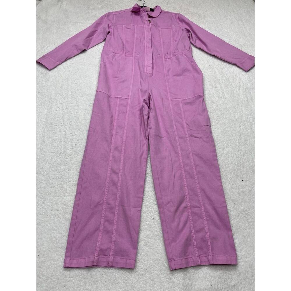 Universal Thread Pink Long-Sleeve Utility Jumpsuit